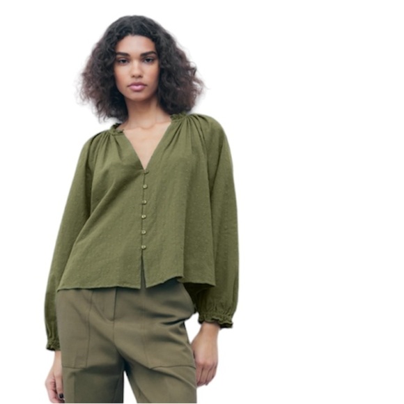 NWT ZARA EMBROIDERED BLOUSE - Picture 3 of 9